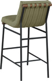 Burke Olive Green Vegan Leather Bar Stool 800Olive-C Meridian Furniture