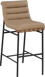 Burke Tan Vegan Leather Bar Stool 800Tan-C Meridian Furniture