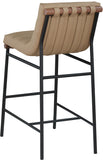 Burke Tan Vegan Leather Bar Stool 800Tan-C Meridian Furniture