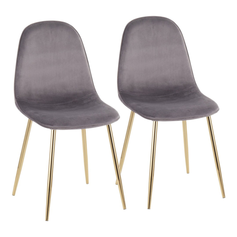 English Elm Mid-century Modern Dining Chairs with Wood Slat Back and Upholstered Seat Set of 2 B202P223628
