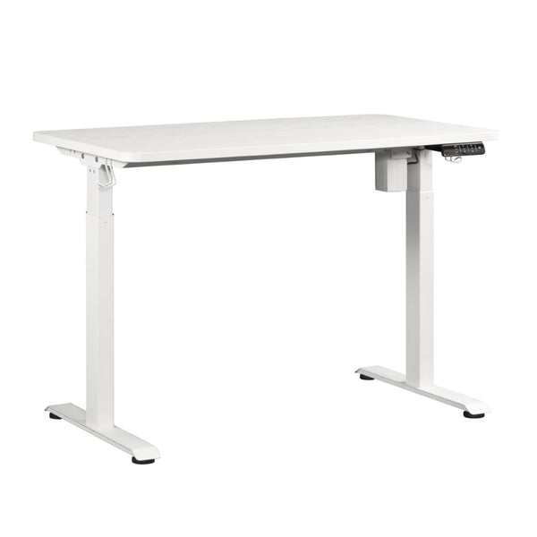 English Elm Sit/Stand Desk - Modern White Finish For Ergonomic Workspace, Usb Charging, Easy Assembly & Stability B356P402648-GIGA