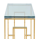 !nspire Eros Desk Gold Metal/Glass