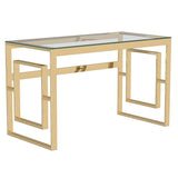!nspire Eros Desk Gold Metal/Glass