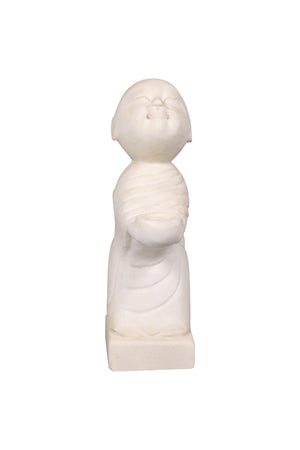 Lilys White Marble Standing Buddha Candle Holder 8010W-S