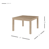 New Pacific Direct Tiburon Square Dining Table Drifted Sand 47 x 47 x 30