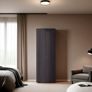 English Elm FM Tolleson 3-Door Tall Wardrobe Cabinet with Full-Length Rod, 4 Shelves, Scratch-Resistant Finish Wenge 71.26 L x 20.08 W x 5.51 H B128P361090
