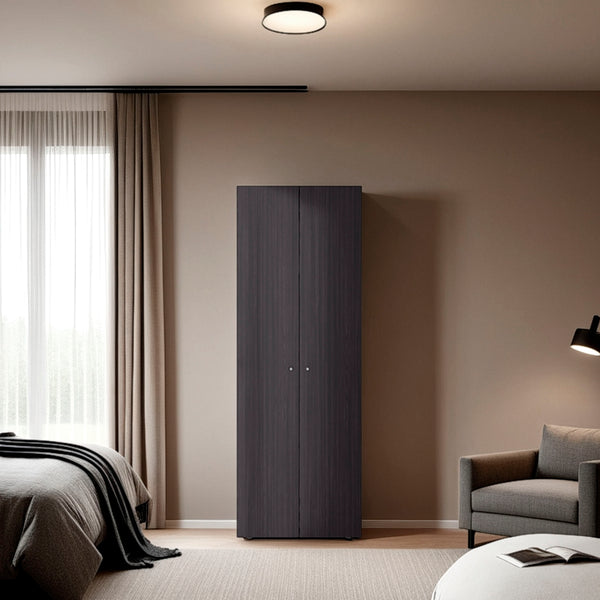 English Elm FM Tolleson 3-Door Tall Wardrobe Cabinet with Full-Length Rod, 4 Shelves, Scratch-Resistant Finish Wenge 71.26 L x 20.08 W x 5.51 H B128P361090