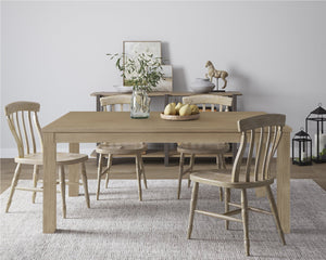 New Pacific Direct Tiburon 71" Modern Rustic Dining Table - Versatile Light Wood Design For Stylish Dining & Workspaces Drifted Sand  801071-ds-npd