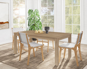 New Pacific Direct Tiburon 71" Dining Table Drifted Sand, Beige , Solid Acacia Wood 801071-ds-npd