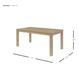 Tiburon 71" Dining Table Drifted Sand, Beige 801071-DS New Pacific Direct