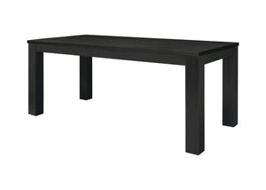 New Pacific Direct Bedford 75" Rustic Dining Table In Brushed Black - Versatile Solid Acacia For Any Decor Style Brushed Black  801075-433-npd