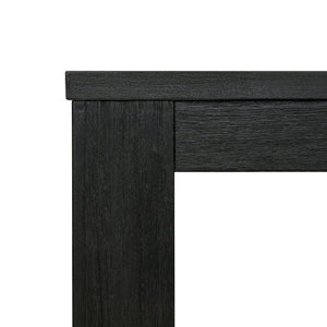 New Pacific Direct Bedford 75" Rustic Dining Table In Brushed Black - Versatile Solid Acacia For Any Decor Style Brushed Black  801075-433-npd