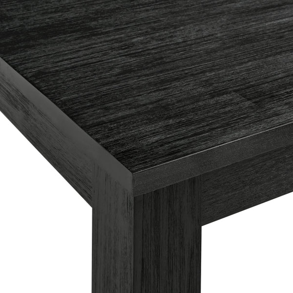 New Pacific Direct Bedford 75" Rustic Dining Table In Brushed Black - Versatile Solid Acacia For Any Decor Style Brushed Black  801075-433-npd