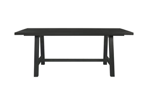New Pacific Direct Bedford 79" Rectangular Dining Table With A Base - Modern Farmhouse Style In Brushed Black Finish Brushed Black  801079-433-npd