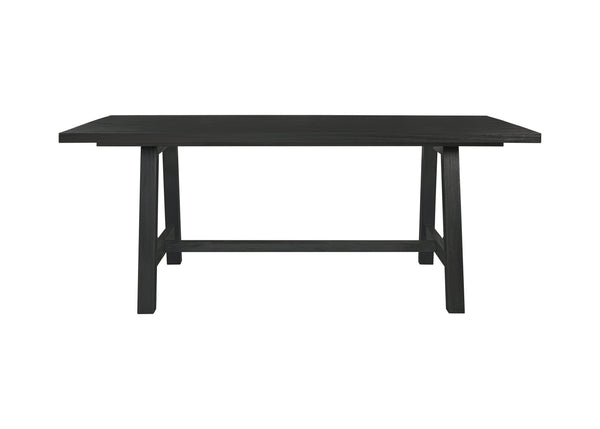 New Pacific Direct Bedford 79" Rectangular Dining Table With A Base - Modern Farmhouse Style In Brushed Black Finish Brushed Black  801079-433-npd