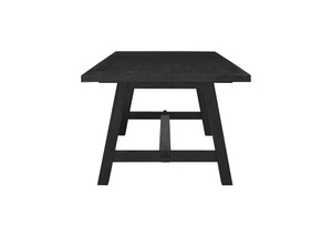 New Pacific Direct Bedford 79" Rectangular Dining Table With A Base - Modern Farmhouse Style In Brushed Black Finish Brushed Black  801079-433-npd