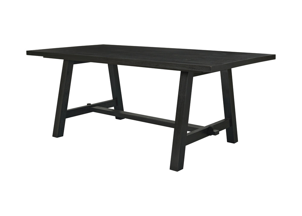 New Pacific Direct Bedford 79" Rectangular Dining Table With A Base - Modern Farmhouse Style In Brushed Black Finish Brushed Black  801079-433-npd