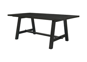 New Pacific Direct Bedford 79" Rectangular Dining Table With A Base - Modern Farmhouse Style In Brushed Black Finish Brushed Black  801079-433-npd