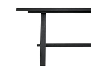 New Pacific Direct Bedford 79" Rectangular Dining Table With A Base - Modern Farmhouse Style In Brushed Black Finish Brushed Black  801079-433-npd