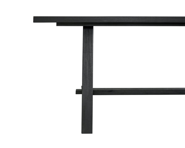 New Pacific Direct Bedford 79" Rectangular Dining Table With A Base - Modern Farmhouse Style In Brushed Black Finish Brushed Black  801079-433-npd