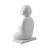 Lilys White Marble Sitting Buddha Candle Holder 8011-W