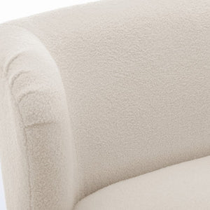 Comfort Pointe Vesper Boucle Accent Chair Milky White