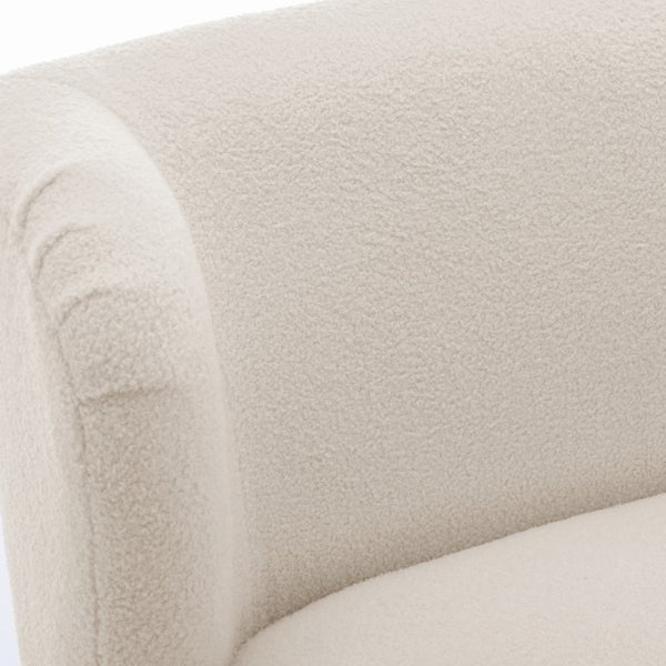 Comfort Pointe Vesper Boucle Accent Chair Milky White