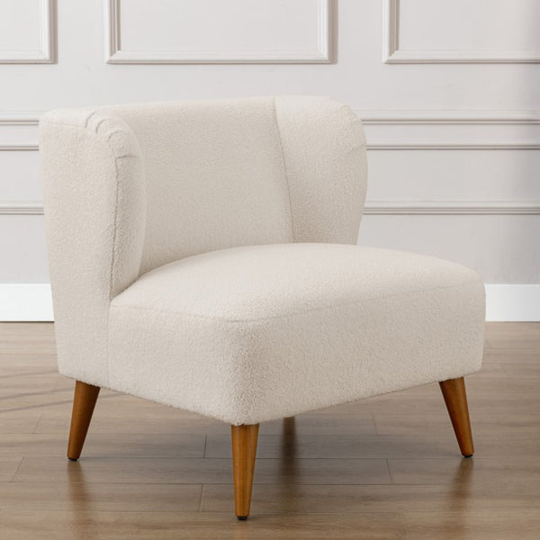 Comfort Pointe Vesper Boucle Accent Chair Milky White