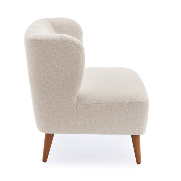 Comfort Pointe Vesper Boucle Accent Chair Milky White