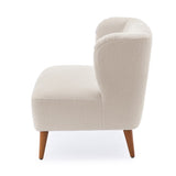 Comfort Pointe Vesper Boucle Accent Chair Milky White