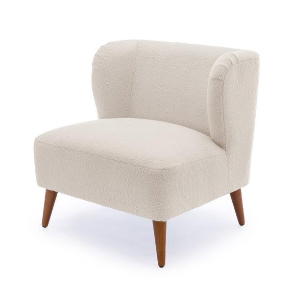 Comfort Pointe Vesper Boucle Accent Chair Milky White