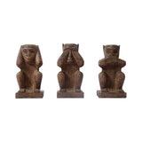 Lilys Bluestone Set Of 3 Wise Monkeys 8012