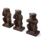 Lilys Bluestone Set Of 3 Wise Monkeys 8012