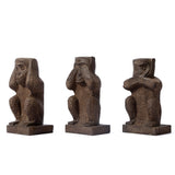 Lilys Bluestone Set Of 3 Wise Monkeys 8012