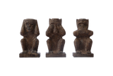 Lilys Bluestone Set Of 3 Wise Monkeys 8012