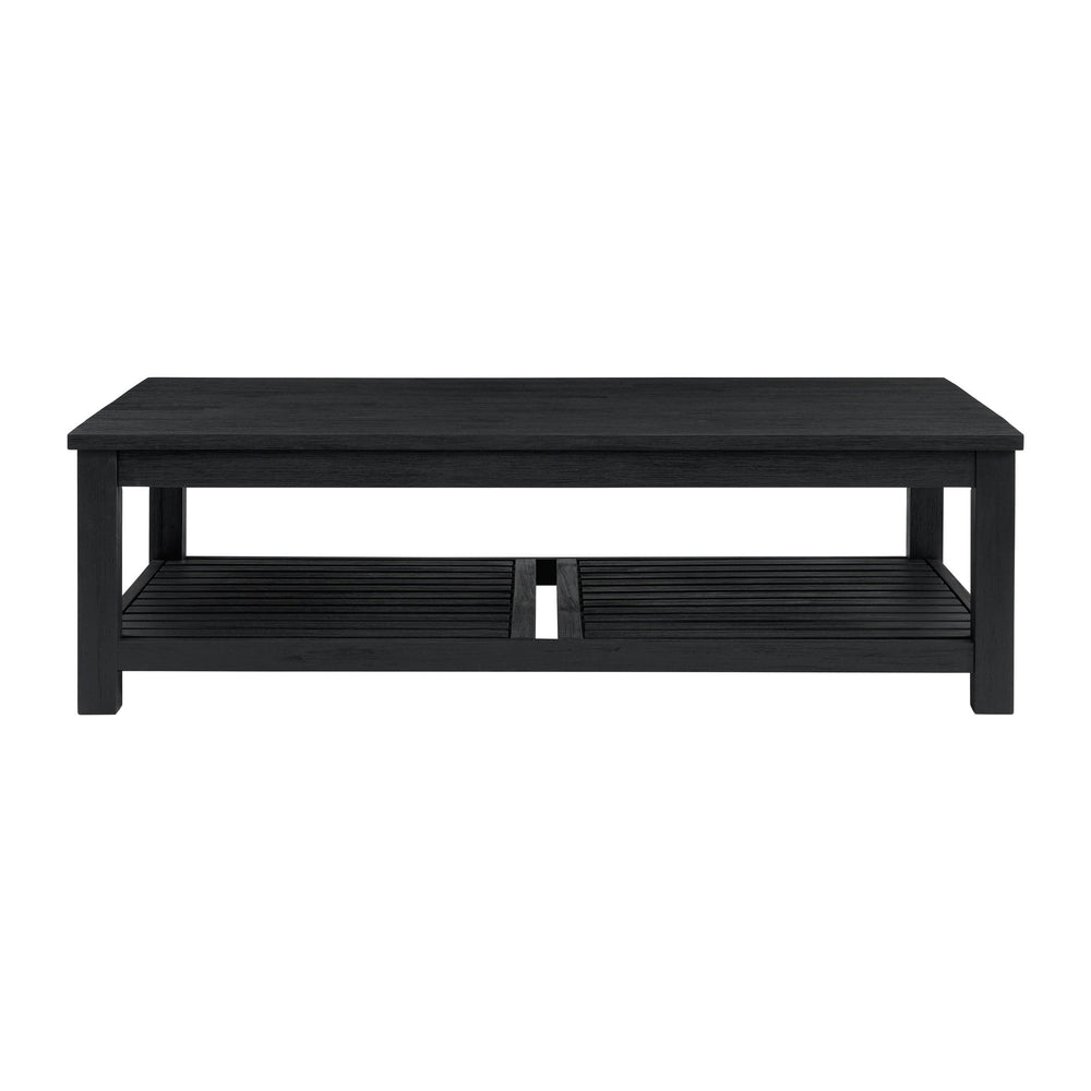 New Pacific Direct Tiburon Coffee Table - Modern Acacia Wood Design In Sleek Brushed Black Finish For Stylish Living Rooms Alto Black  801214-434-npd