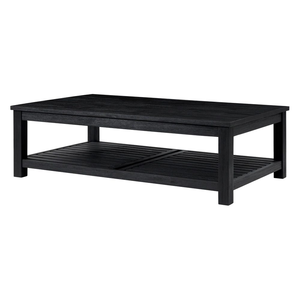 New Pacific Direct Tiburon Coffee Table - Modern Acacia Wood Design In Sleek Brushed Black Finish For Stylish Living Rooms Alto Black  801214-434-npd