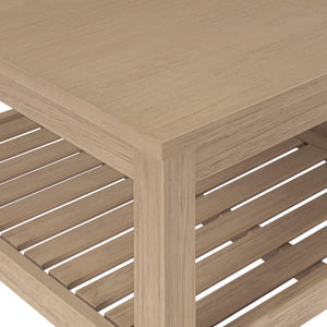 New Pacific Direct Tiburon Coffee Table - Modern Acacia Wood Design In Sleek Brushed Black Finish For Stylish Living Rooms Drifted Sand  801214-ds-npd