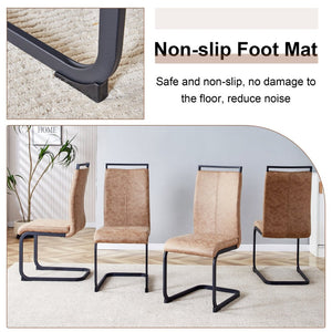 English Elm Expandable Walnut Mdf Dining Set Seats Eight with Six Fabric Chairs on Metal Legs W1151S04708
