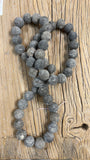 Lilys Approx. 30" Long Rustic Onix Gray Beads 8014-Gray