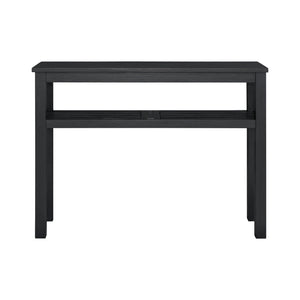 New Pacific Direct Tiburon Console Table - Modern Brushed Black Acacia Wood With Shelf For Foyer Or Living Room Décor Alto Black  801431-434-npd