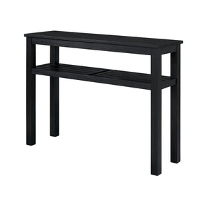 New Pacific Direct Tiburon Console Table - Modern Brushed Black Acacia Wood With Shelf For Foyer Or Living Room Décor Alto Black  801431-434-npd