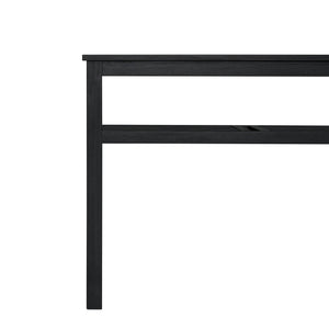 New Pacific Direct Tiburon Console Table - Modern Brushed Black Acacia Wood With Shelf For Foyer Or Living Room Décor Alto Black  801431-434-npd