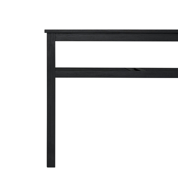 New Pacific Direct Tiburon Console Table - Modern Brushed Black Acacia Wood With Shelf For Foyer Or Living Room Décor Alto Black  801431-434-npd