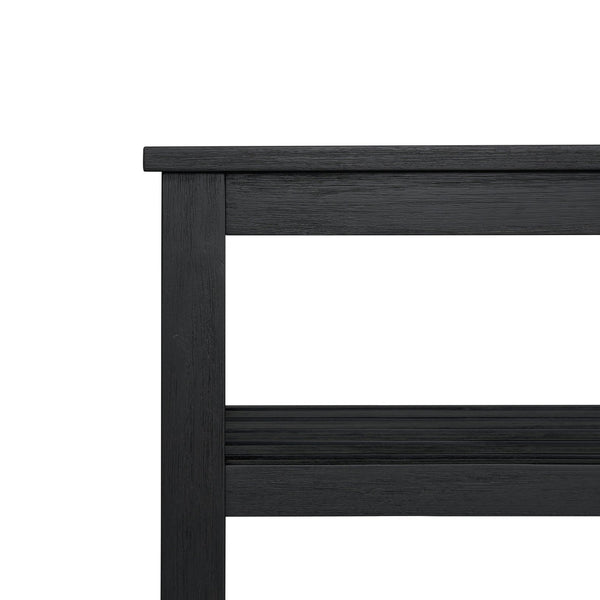 New Pacific Direct Tiburon Console Table - Modern Brushed Black Acacia Wood With Shelf For Foyer Or Living Room Décor Alto Black  801431-434-npd