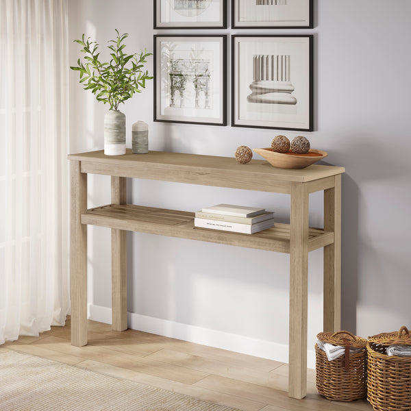 New Pacific Direct Tiburon Console Table w/ Shelf Drifted Sand 43 x 13 x 31