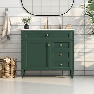 English Elm 36'' Modern Bathroom Vanity With Elegant Sink, 2 Drawers, And Tip-Out Storage For Stylish Spaces N710S136004F