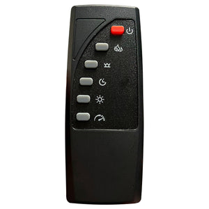 English Elm Judah Black Upholstered Eastern King Bed With Wingback Design & Flame Visualizer For Cozy Elegance B062P375547