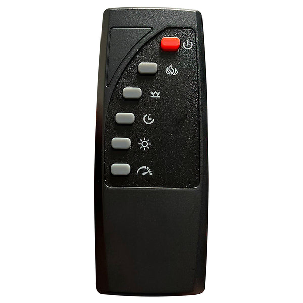 English Elm Judah Black Upholstered Eastern King Bed With Wingback Design & Flame Visualizer For Cozy Elegance B062P375547