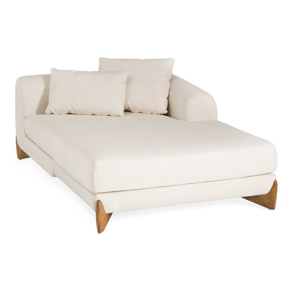 VIG Furniture Fleury Cream Fabric Right-Facing Chaise Sectional Sofa With Walnut Legs, Plush Feather-Foam Comfort & 800Lb Capacity VGCS-21073-S-CW-RAF